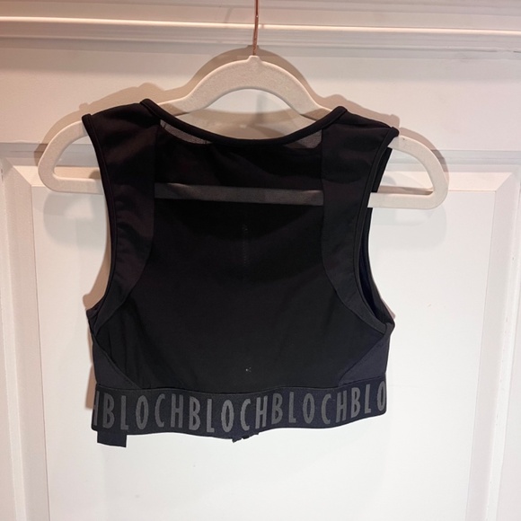 Bloch Crop Top with Zipper Black - Picture 3 of 9